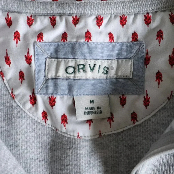 Orvis Sandy Point Grey Women's Medium Quarter Zip Long Sleeve Pullover Sweater - Picture 10 of 12